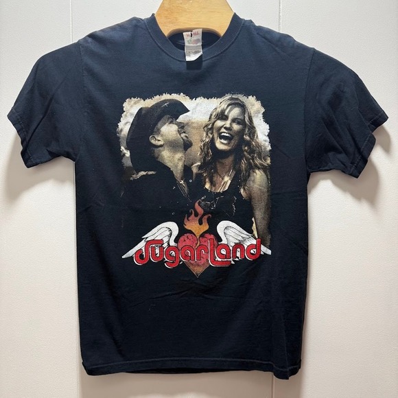 Fruit of the Loom Other - Sugarland 2009 Tour T Shirt Mens Medium Black Double Sided Country Music Graphic